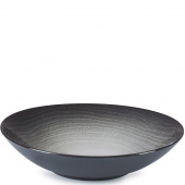 Talerz głęboki 24 cm, porcelanowy Revol Swell czarny piasek RV-653529-6
