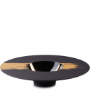 Talerz głęboki, czarna porcelana i złoto, 30 cm Sphere Revol RV-651568-4