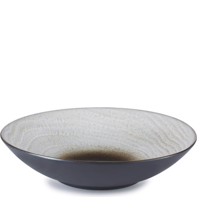 Talerz głęboki na owoce morza 24 cm, porcelanowy Revol Swell brązowy piasek RV-653530-6