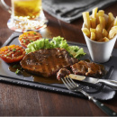 Talerz na steka z zagłębieniem na sosjerkę, imitacja łupka Basalt Revol RV-647782-3