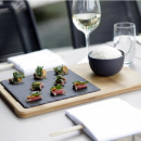 Talerz płaski 20x20 cm, porcelanowa imitacja łupka Basalt Revol RV-641007-6