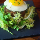 Talerz płaski 20x20 cm, porcelanowa imitacja łupka Basalt Revol RV-641007-6