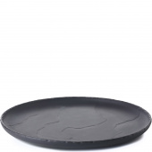 Talerz płaski 21 cm, porcelanowa imitacja czarnego łupka Basalt Revol RV-654180-4