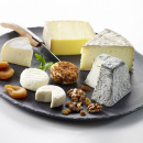 Talerz płaski 32 cm, porcelanowa imitacja czarnego łupka Basalt Revol RV-641010-2