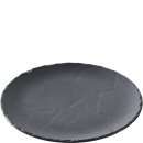 Talerz płaski 32 cm, porcelanowa imitacja czarnego łupka Basalt Revol RV-641010-2
