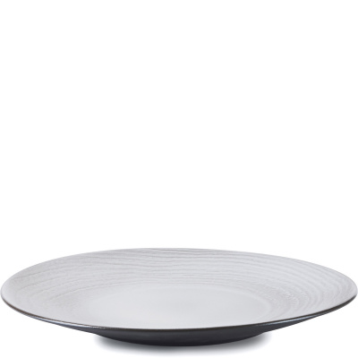 Talerz płaski, duży 28,3 cm, porcelanowy Revol Swell biały piasek RV-653519-6