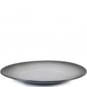 Talerz płaski, duży 28,3 cm, porcelanowy Revol Swell czarny piasek RV-653520-6