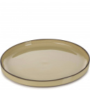 Talerz porcelanowy, płaski z rantem 26 cm Caractere Revol gałka muszkatołowa RV-652702-4