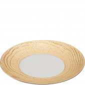 Talerz porcelanowy zdobiony złotem Arborescence Revol kość słoniowa RV-648603-2