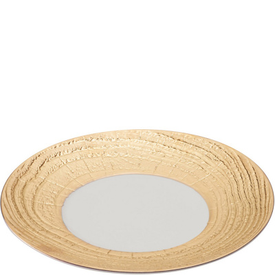 Talerz porcelanowy zdobiony złotem Arborescence Revol kość słoniowa RV-648603-2