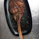 Talerz prostokątny do steków 32x21 cm, czarna porcelana, Revol Club RV-646118-4