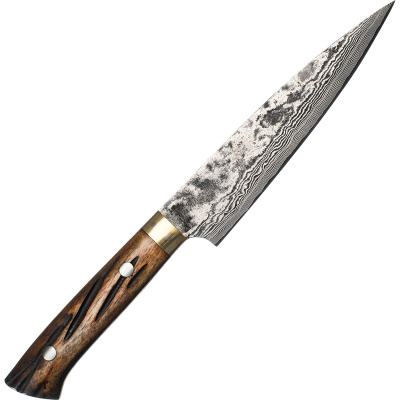 Uniwersalny nóż kuchenny 15 cm ręcznie kuty Takeshi Saji YBB stal VG-10 H-V10D-PE-150YBB