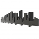 Wieszak na klucze panorama miasta Skyline CalleaDesign czarno-szary 52-18-1-3
