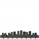 Wieszak na klucze panorama miasta Skyline CalleaDesign czarno-szary 52-18-1-3