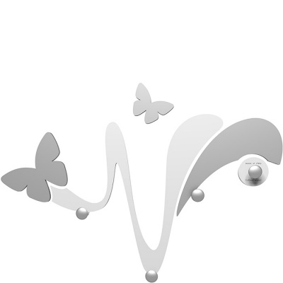 Wieszak ścienny dekoracyjny Butterfly CalleaDesign biały 50-13-1-1