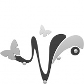 Wieszak ścienny dekoracyjny Butterfly CalleaDesign czarny 50-13-1-5