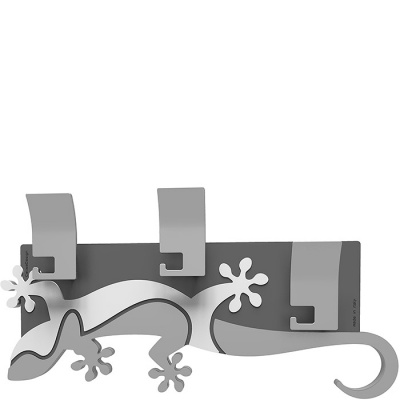 Wieszak ścienny dekoracyjny Gecko CalleaDesign biały 54-13-2-1