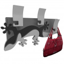 Wieszak ścienny dekoracyjny Gecko CalleaDesign jasnobrzoskwiniowy 54-13-2-22