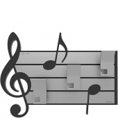 Wieszak ścienny dekoracyjny Puccini CalleaDesign czarny 51-13-3-5