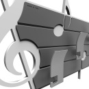 Wieszak ścienny dekoracyjny Puccini CalleaDesign czarny 51-13-3-5