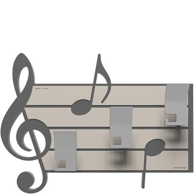 Wieszak ścienny dekoracyjny Puccini CalleaDesign szary 51-13-3-3