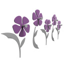 Wieszak ścienny Flo CalleaDesign fioletowy 13-010-73