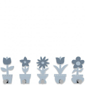Wieszak ścienny Little Flowers CalleaDesign błękitny 13-003-41