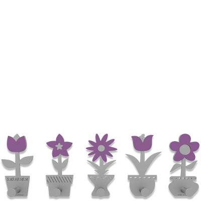 Wieszak ścienny Little Flowers CalleaDesign fioletowy 13-003-73