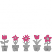 Wieszak ścienny Little Flowers CalleaDesign fuksja 13-003-72