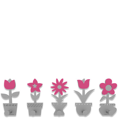Wieszak ścienny Little Flowers CalleaDesign fuksja 13-003-72
