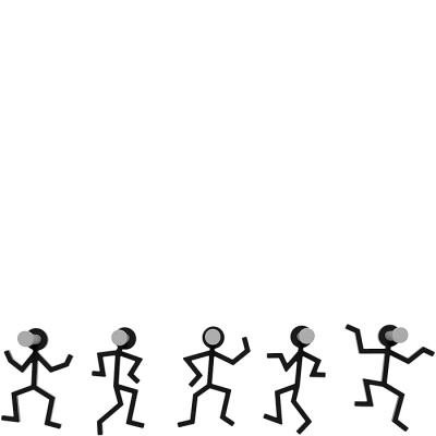 Wieszak ścienny Littleman CalleaDesign czarny 13-002-5