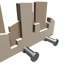 Wieszak ścienny Skyline CalleaDesign szary 52-13-1-3