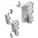 Wieszaki ścienne dekoracyjne Butterflies CalleaDesign czarne 50-13-4-5