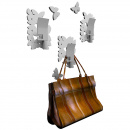 Wieszaki ścienne dekoracyjne Butterflies CalleaDesign niebieskie 50-13-4-44