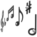 Wieszaki ścienne Verdi CalleaDesign czarne 51-13-1-5