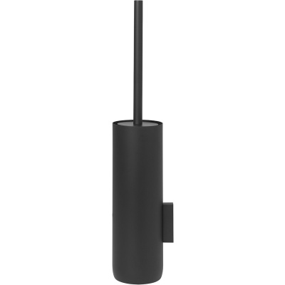Wisząca szczotka do WC z pojemnikiem, czarna Blomus Modo stal pokryta tytanem B66260