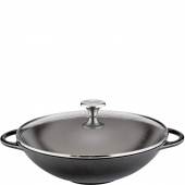 Wok żeliwny ze szklaną pokrywą do dań azjatyckich Provence Kuchenprofi KU-0415001030