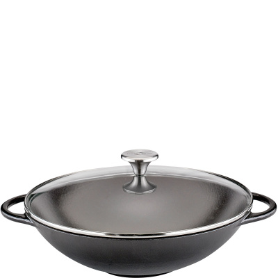 Wok żeliwny ze szklaną pokrywą do dań azjatyckich Provence Kuchenprofi KU-0415001030