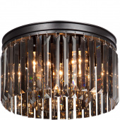 Wyjątkowa lampa sufitowa z czarnych kryształów Vitaluce VE5182-1/6PL