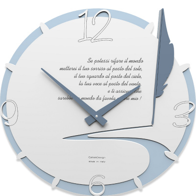 Zegar grawerowaną dedykacją na prezent CalleaDesign niebieski 59-10-9-44