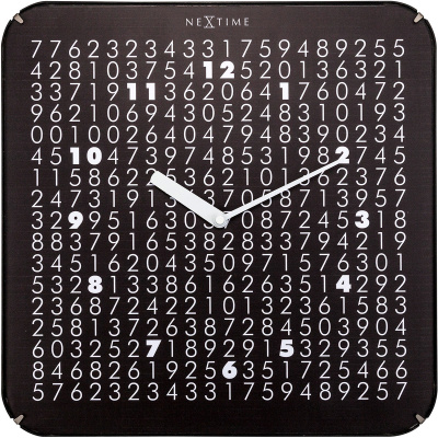 Zegar kwadratowy na ścianę Labyrinth Nextime 35 x 35 cm 3244
