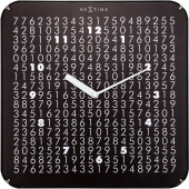 Zegar kwadratowy na ścianę Labyrinth Nextime 35 x 35 cm 3244