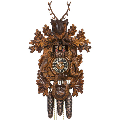 Zegar myśliwski z kukułką i tancerzami 8-dniowy Hones 58 cm HS-8687/5T