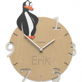 Zegar na prezent dla dziecka z grawerem Pingwin CalleaDesign 57-10-12