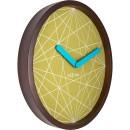 Zegar na ścianę Calmer Nextime brązowy, zielony 3204