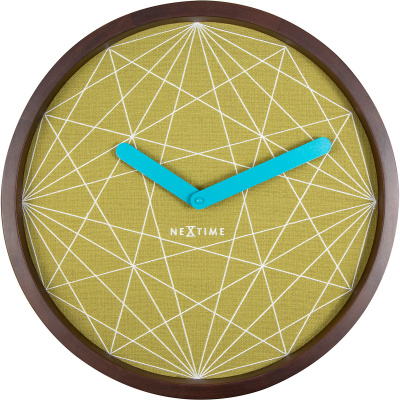 Zegar na ścianę Calmer Nextime brązowy, zielony 3204