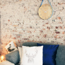 Zegar na ścianę wiszący na taśmie Loop Big Nextime niebieski 3234 BL