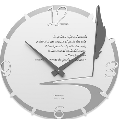 Zegar personalizowany z dedykacją na prezent CalleaDesign szary 59-10-9-3