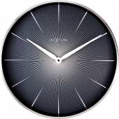 Zegar ścienny 2 Seconds, czarny cyferblat Nextime 40 cm 3511 ZW