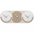Zegar ścienny - 3 strefy czasowe World Clock CalleaDesign caffelatte / biały 12-010-14